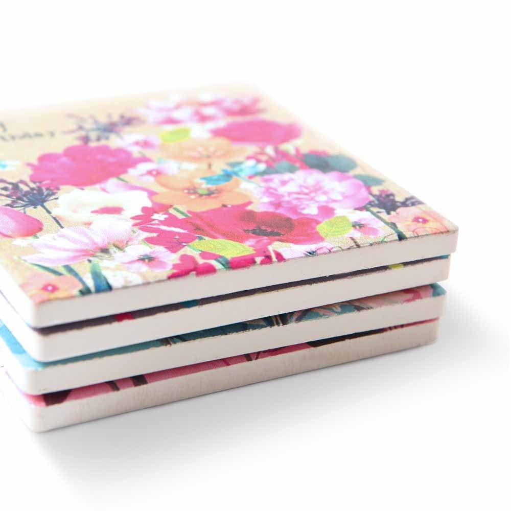 Water absorbent ceramic coasters